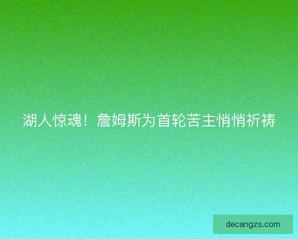 湖人惊魂！詹姆斯为首轮苦主悄悄祈祷